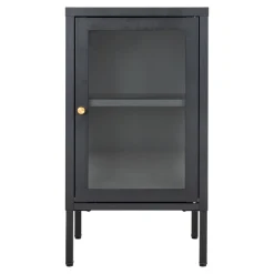 Dalby-Schrank aus schwarzem Stahl und Glas