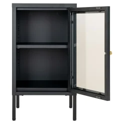 Dalby-Schrank aus schwarzem Stahl und Glas