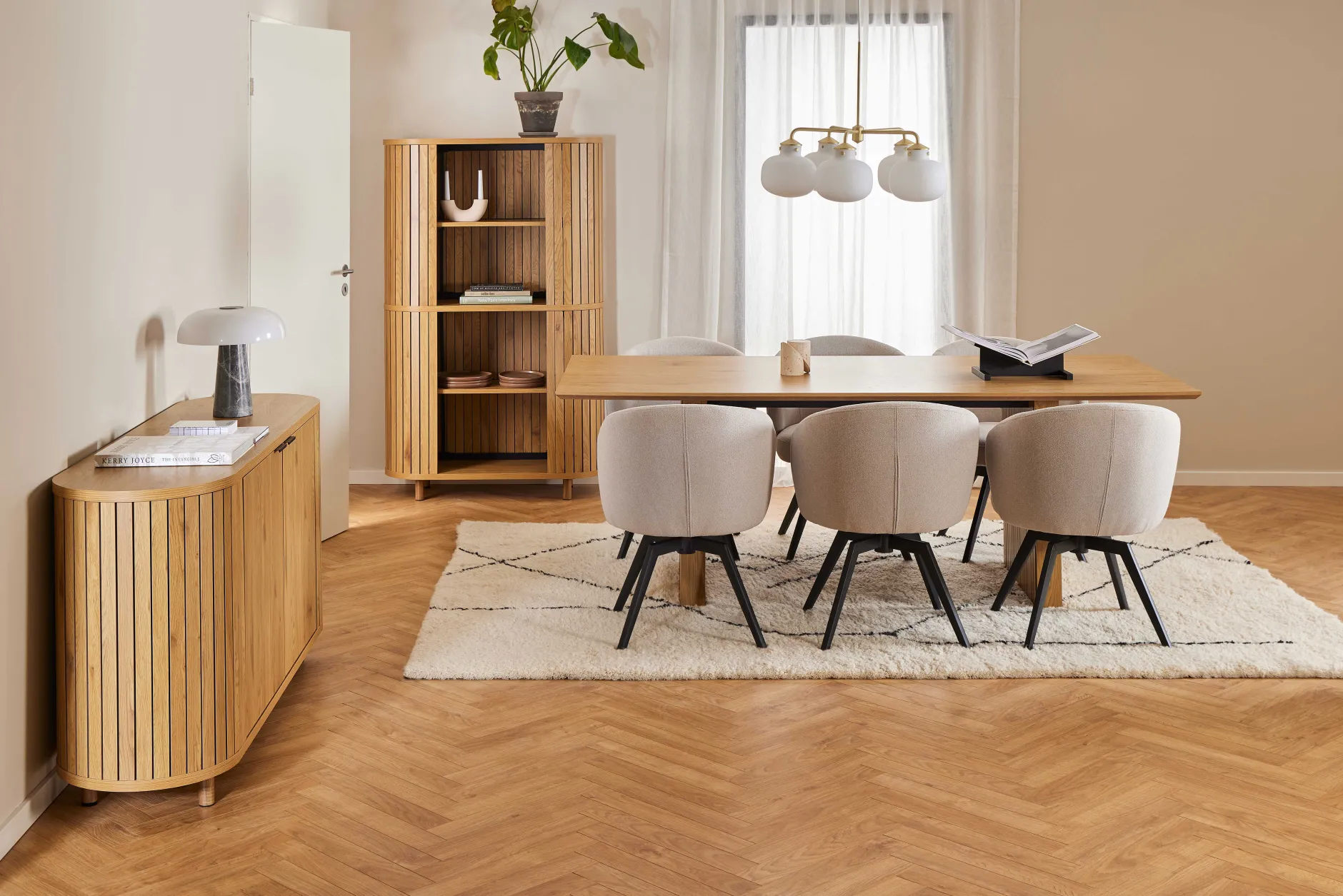 Darlene Esszimmerstuhl - drehbar - beige