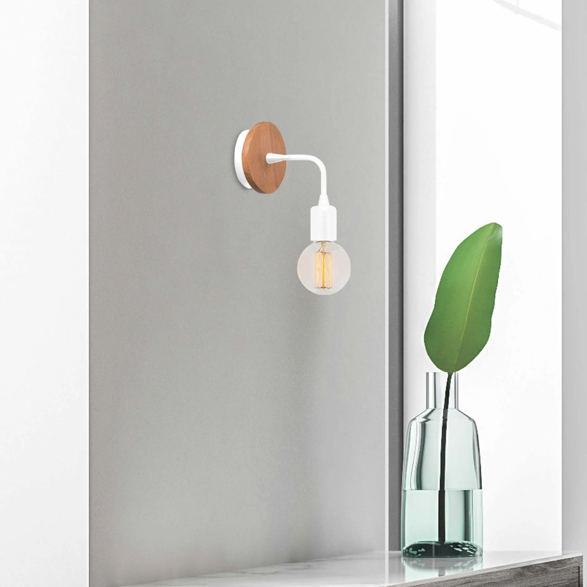 Dartini Wandleuchte | METALLGEHÄUSE | Weiß
