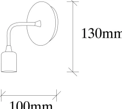Dartini Wandleuchte | METALLGEHÄUSE | Weiß