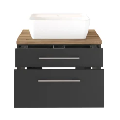 DasaBadezimmer : Säulenschrank, Spiegel, Waschbeckenschrank - graphitgrau