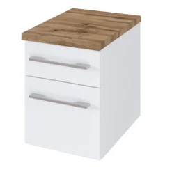 DasaBadezimmer : Säulenschrank, Spiegelschrank, Waschtischschrank, Hängeschränke - weiß