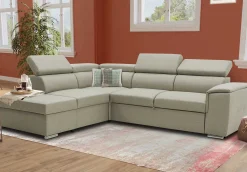 Daytona Ecksofa links - verstellbare Rückenlehnen - beige