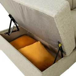 Daytona Ecksofa links - verstellbare Rückenlehnen - beige