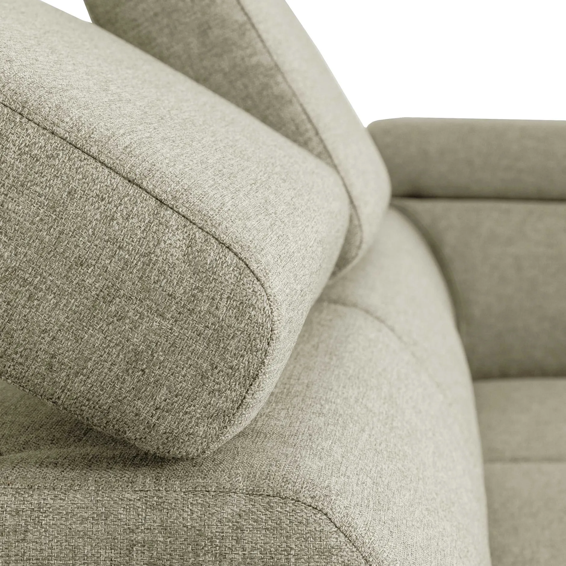 Daytona Ecksofa rechts - verstellbare Rückenlehnen - beige
