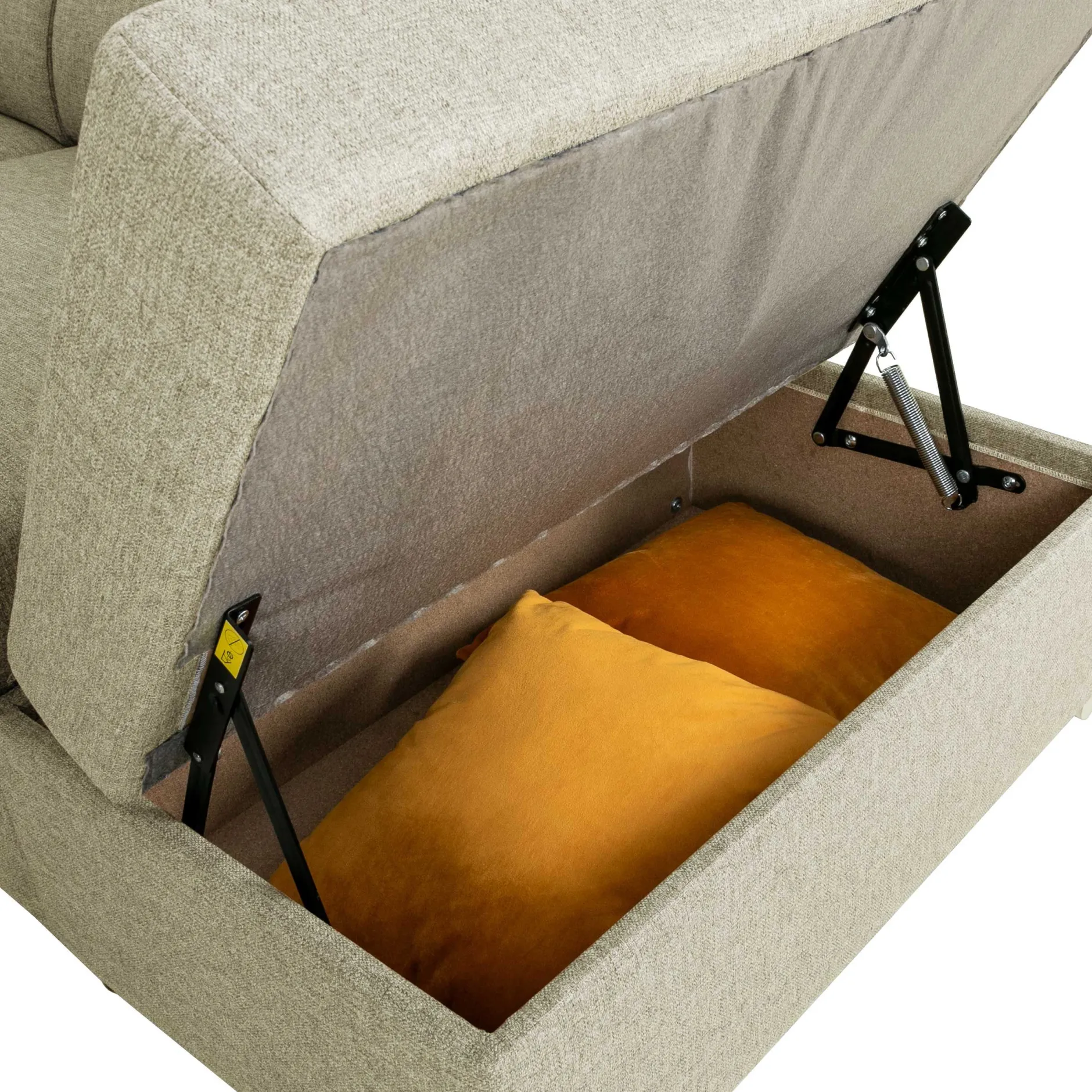 Daytona Ecksofa rechts - verstellbare Rückenlehnen - beige