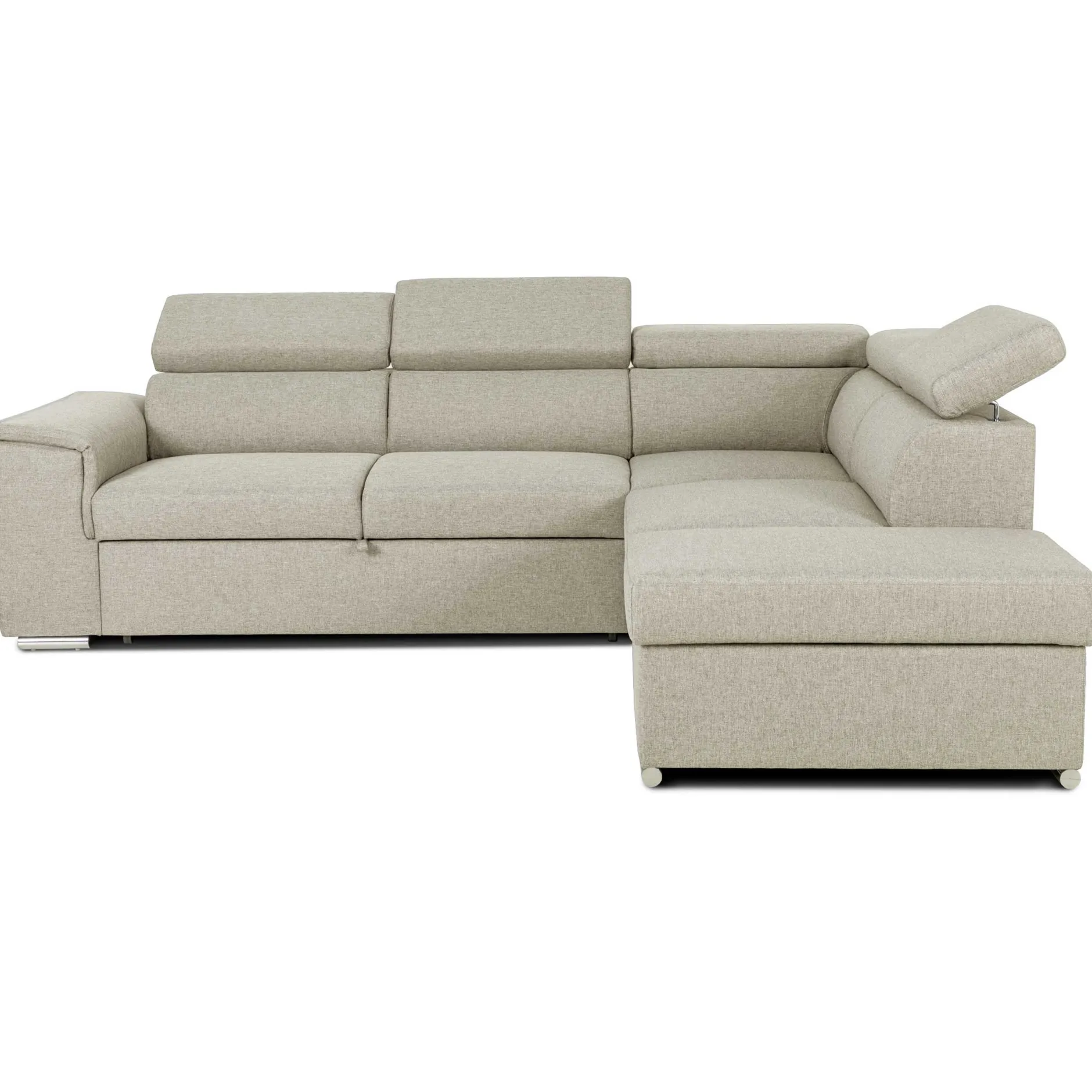 Daytona Ecksofa rechts - verstellbare Rückenlehnen - beige