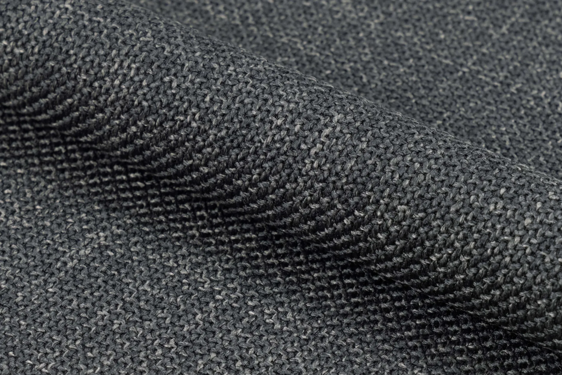Denise Esszimmerstuhl: Basel Fabric, Dunkelgrau und Schwarzstahl