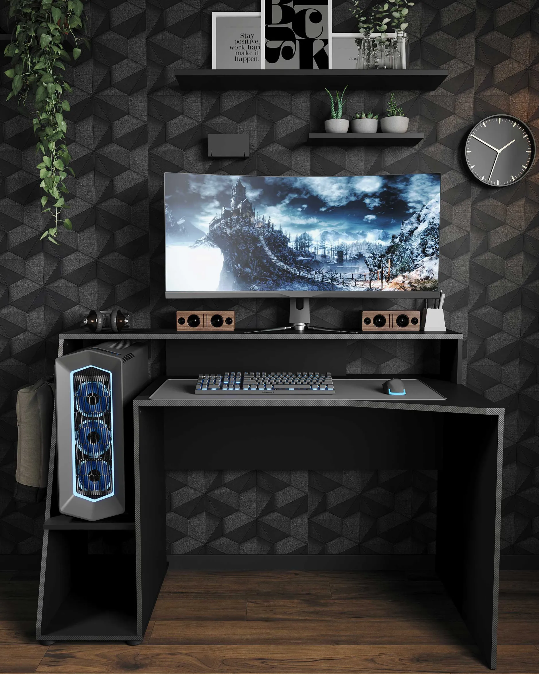 Desk Access | 137,7 x 67,1 x 94 cm | Schwarz
