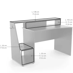 Desk Access | 137,7 x 67,1 x 94 cm | Schwarz