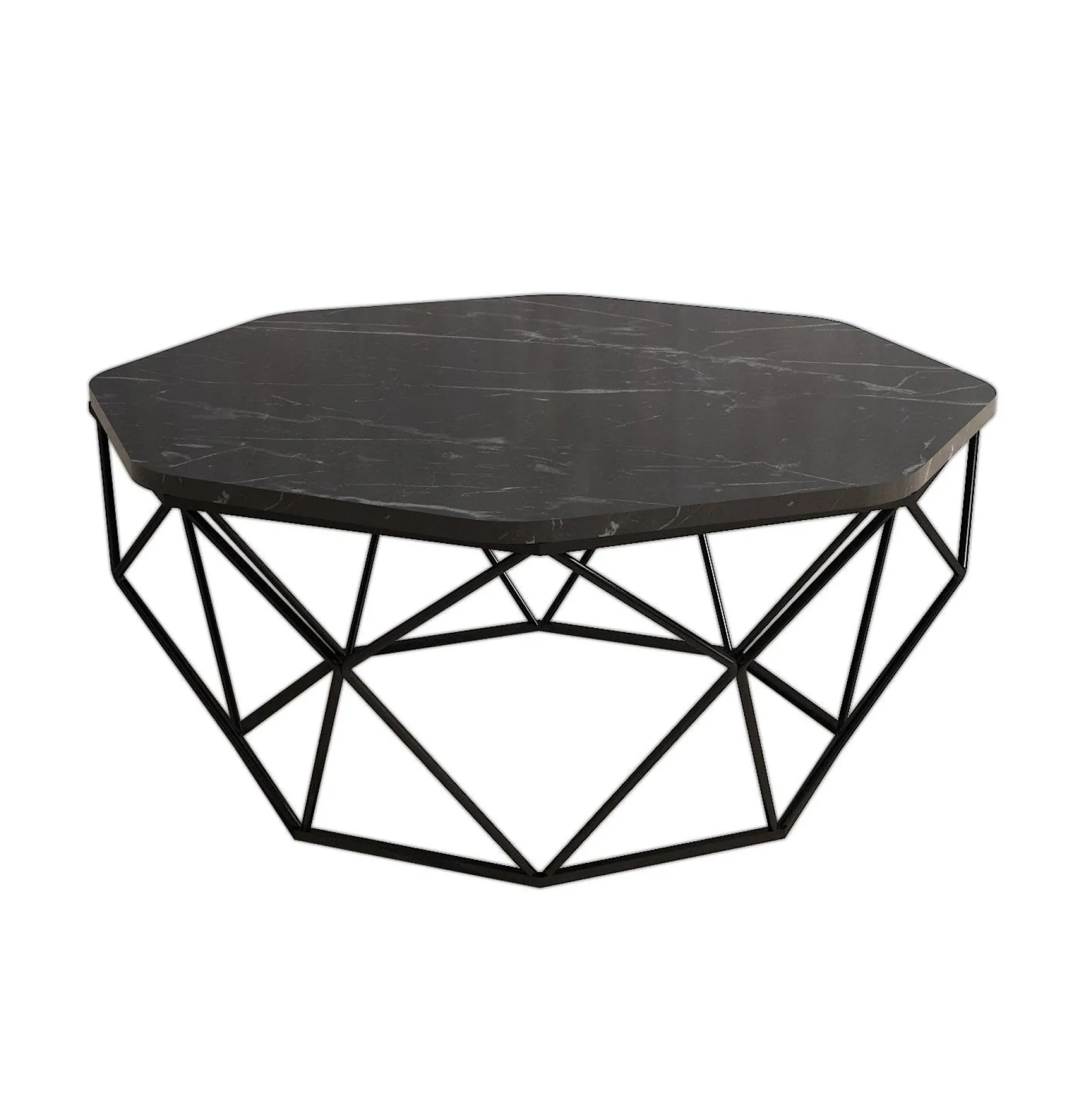 Diamond Couchtisch | 100 % MELAMIN | Schwarz