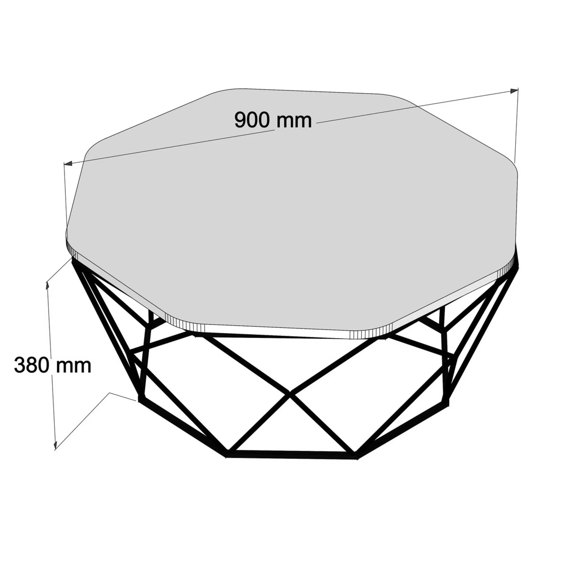Diamond Couchtisch | 100 % MELAMIN | Weiß