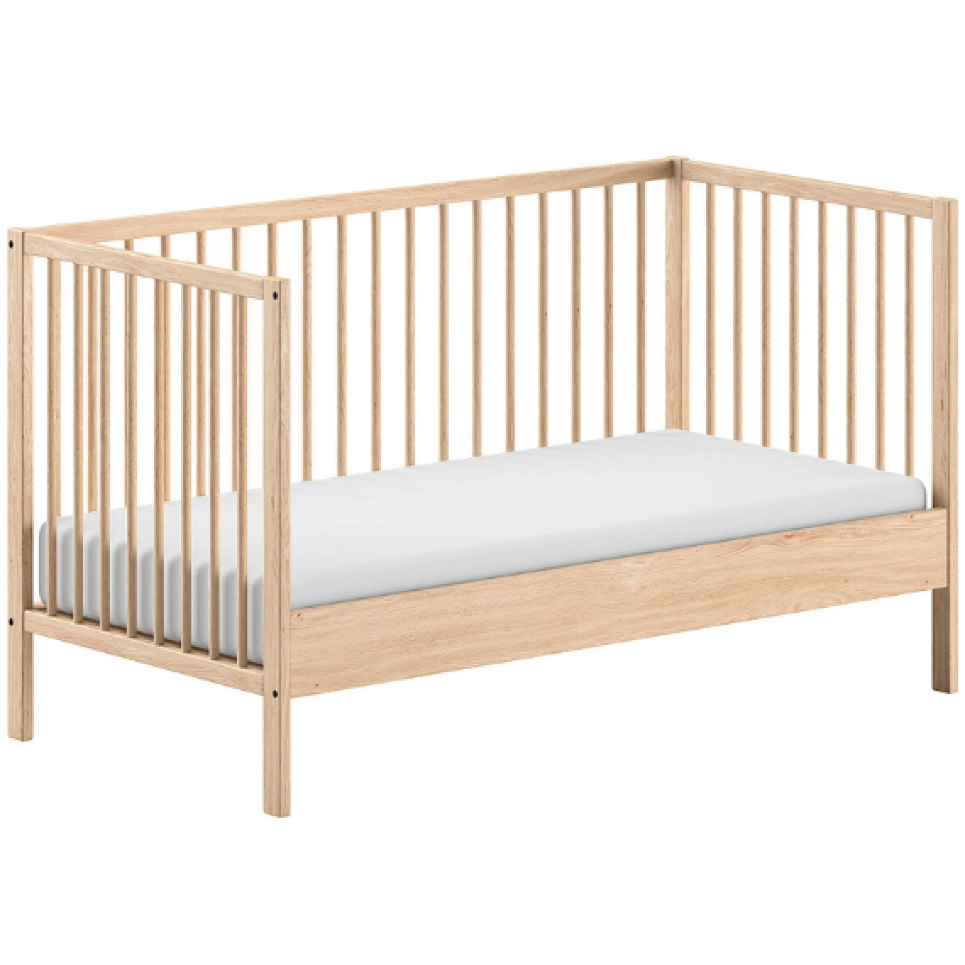 DinoKleinkindzimmer : Kleinkindbett 70x140cm und Wickeltisch - Kieferholz