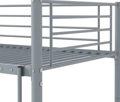 Dixie Etagenbett 90x200cm - Metall - matt grau