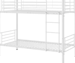 Dixie Etagenbett 90x200cm - Metall - matt weiß