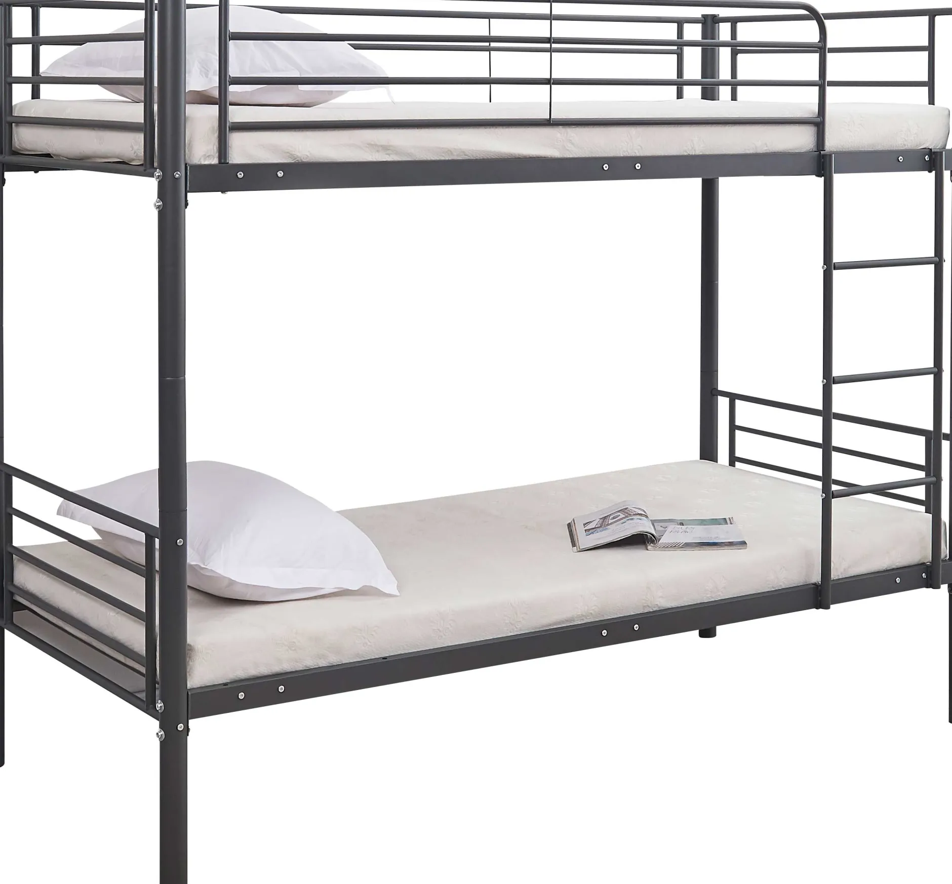 Dixie Etagenbett 90x200cm - Metall - mattschwarz