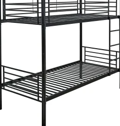 Dixie Etagenbett 90x200cm - Metall - mattschwarz