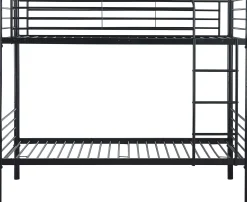 Dixie Etagenbett 90x200cm - Metall - mattschwarz