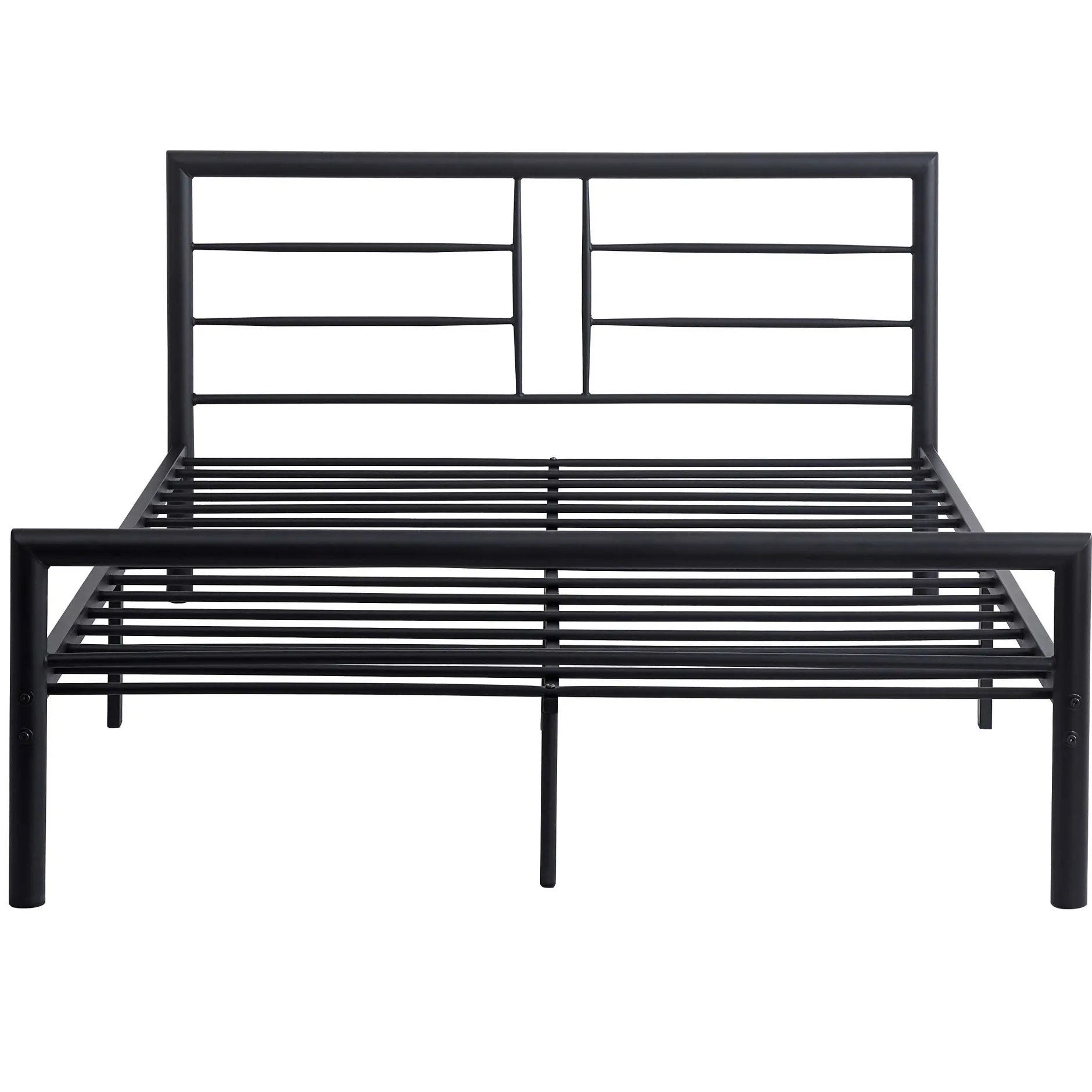 Dixon Metall-Doppelbett - 140x200cm - mattschwarz