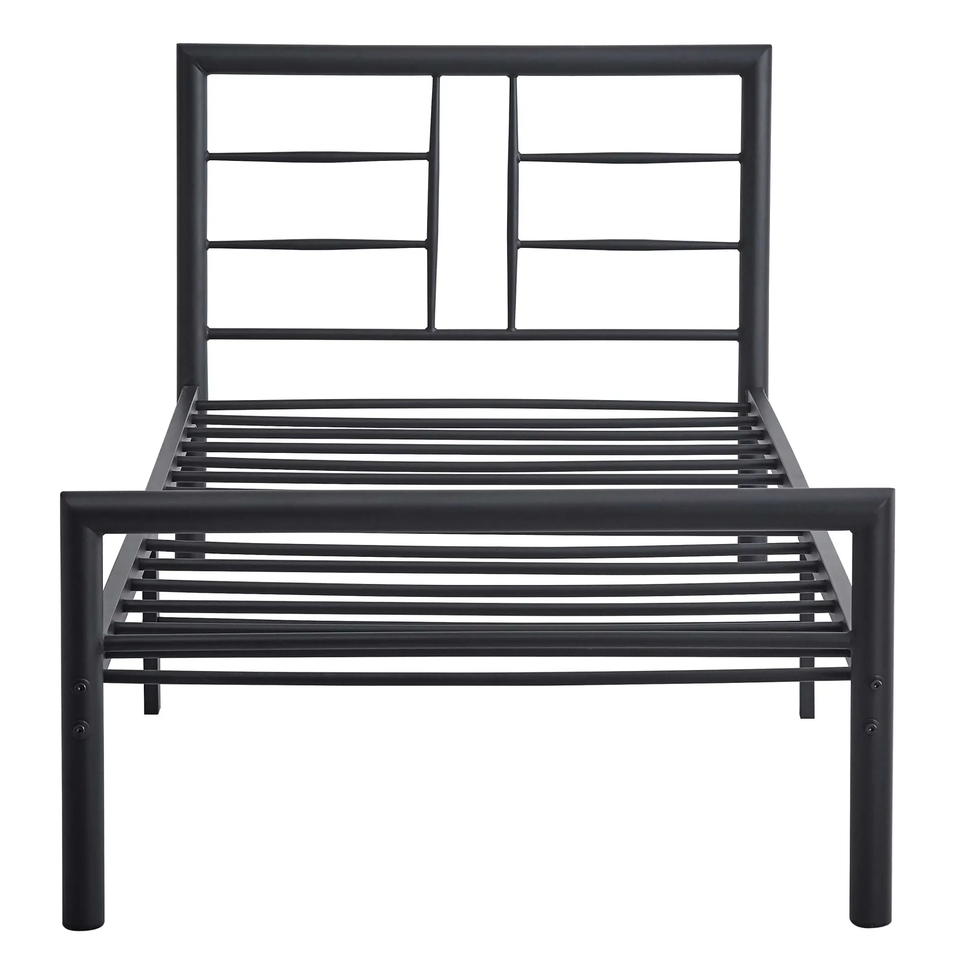 Dixon Metall Einzelbett - 90x200cm - mattschwarz