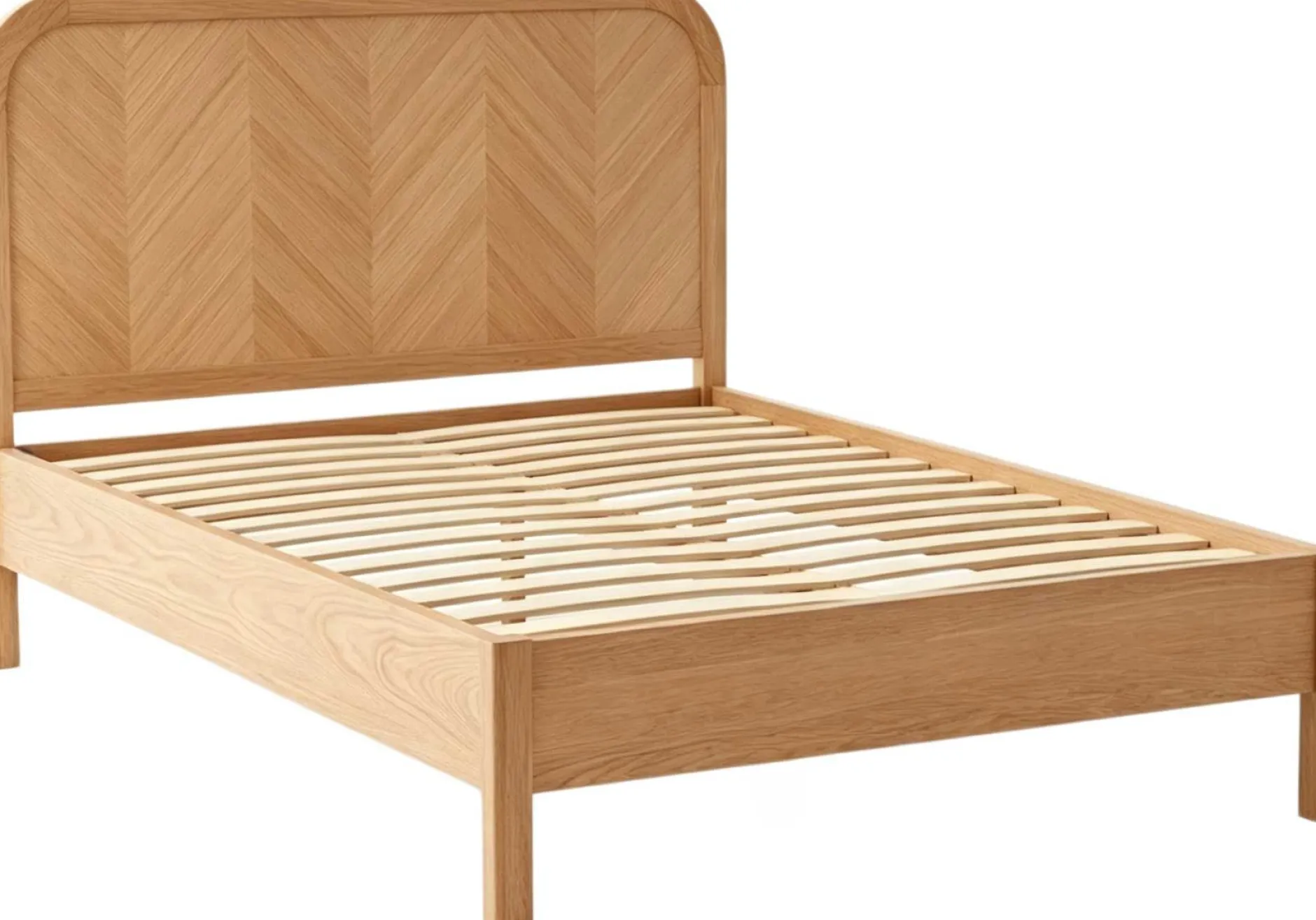 Doppelbett Alessia - 140x200cm - mit Lattenrost - massiver Eiche