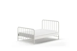 Doppelbett Bronxx Metall 140x200 - matt weiß