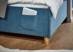 Doppelbett Cool | Mit Rückenlehne | 140 x 200 cm | Blaues Design