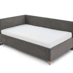 Doppelbett Cool | Mit Rückenlehne | 140 x 200 cm | Anthrazit Design
