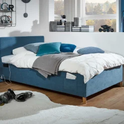 Doppelbett Cool | 140 x 200 cm | Design Blau