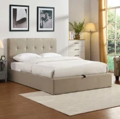 Doppelbett Corbi mit Lagerung 160x200 - Sand