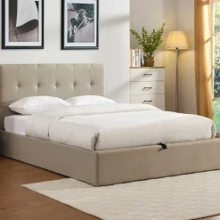 Doppelbett Corbi mit Lagerung 140x200 - Sand