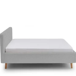 Doppelbett Dalila 180x200cm Teddy Stoff - grau