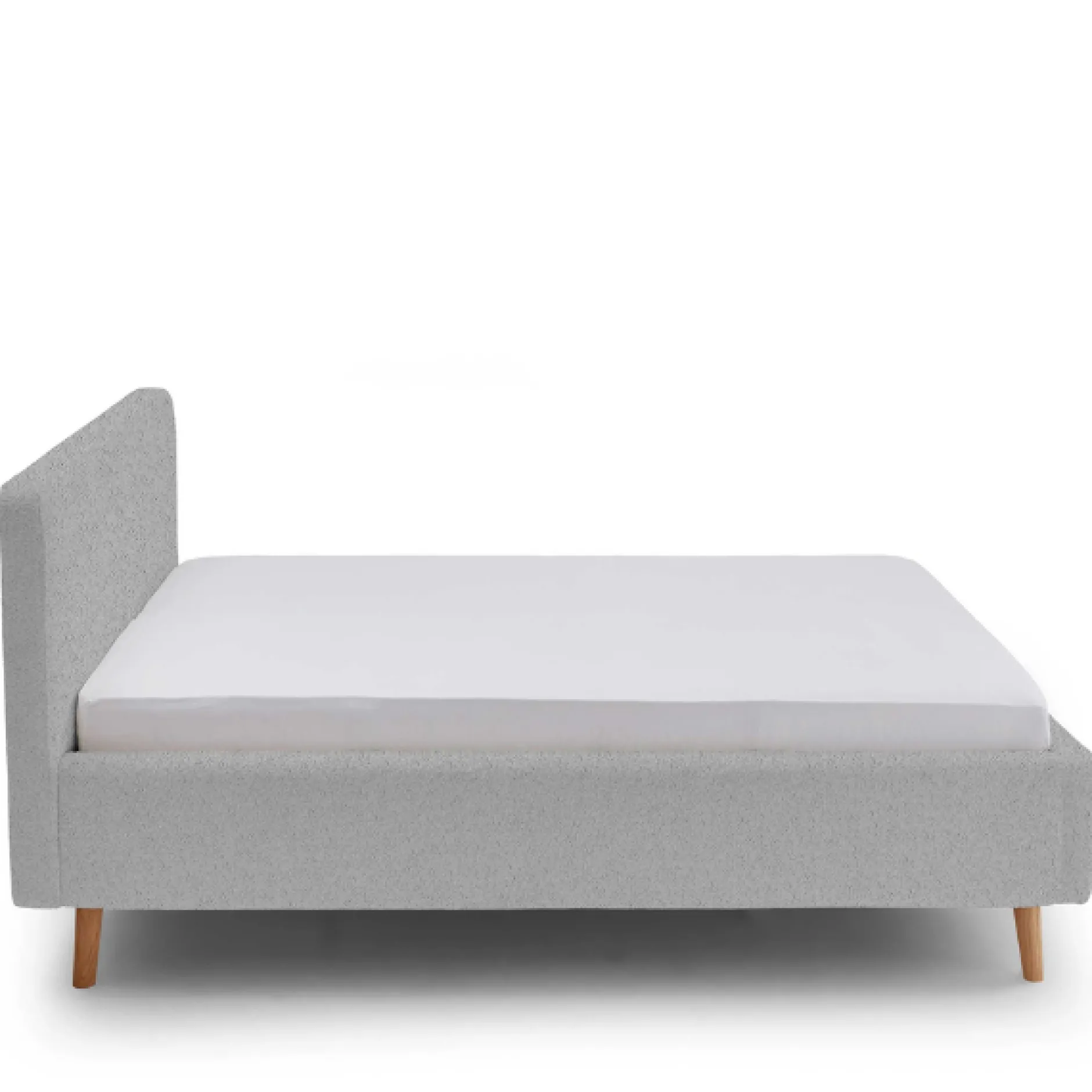 Doppelbett Dalila 180x200cm Teddy Stoff - grau