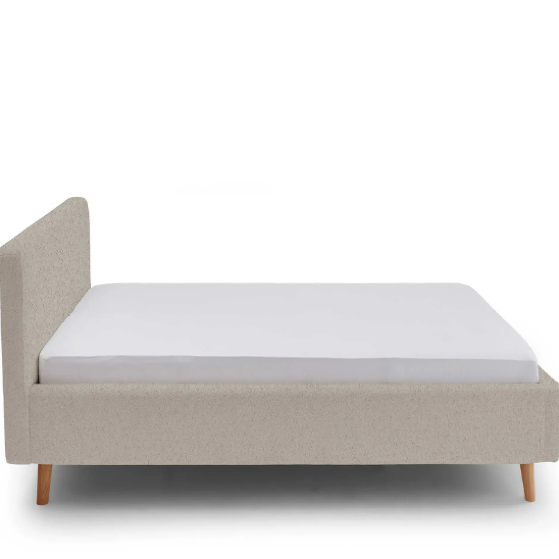 Doppelbett Dalila 180x200cm teddy stoff mit aufbewahrung - beige