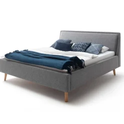 Doppelbett Estee 160x200cm - grau/eiche