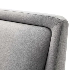 Doppelbett Estee 140x200cm - hellgrau/schwarz