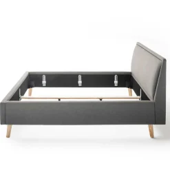 Doppelbett Estee 180x200cm - hellgrau/eiche