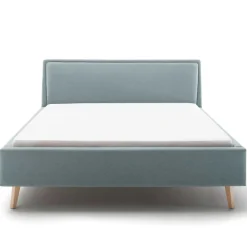 Doppelbett Estee 160x200cm mit Stauraum - Eisblau/Eiche