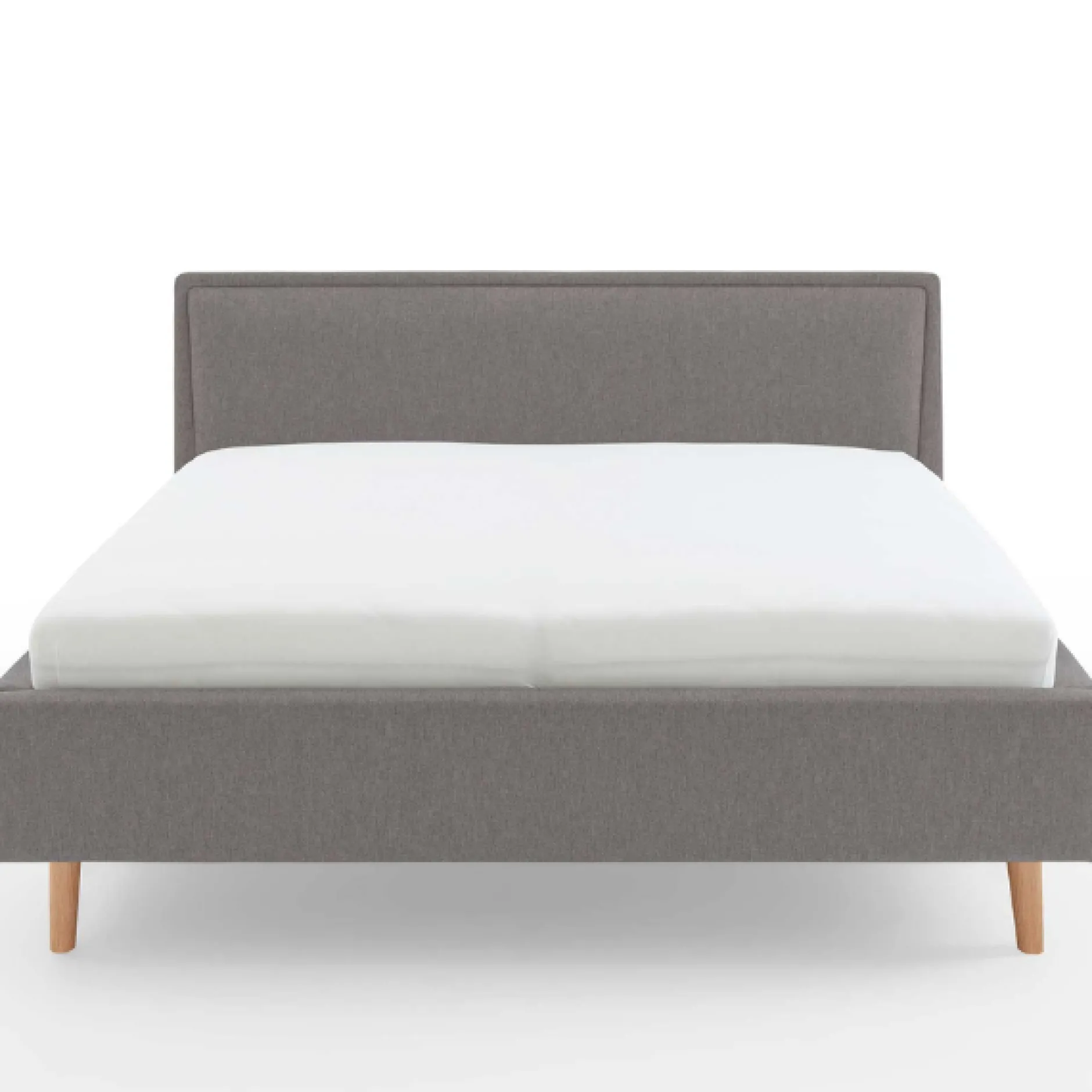 Doppelbett Estee 180x200cm mit Stauraum - hellgrau/ocker