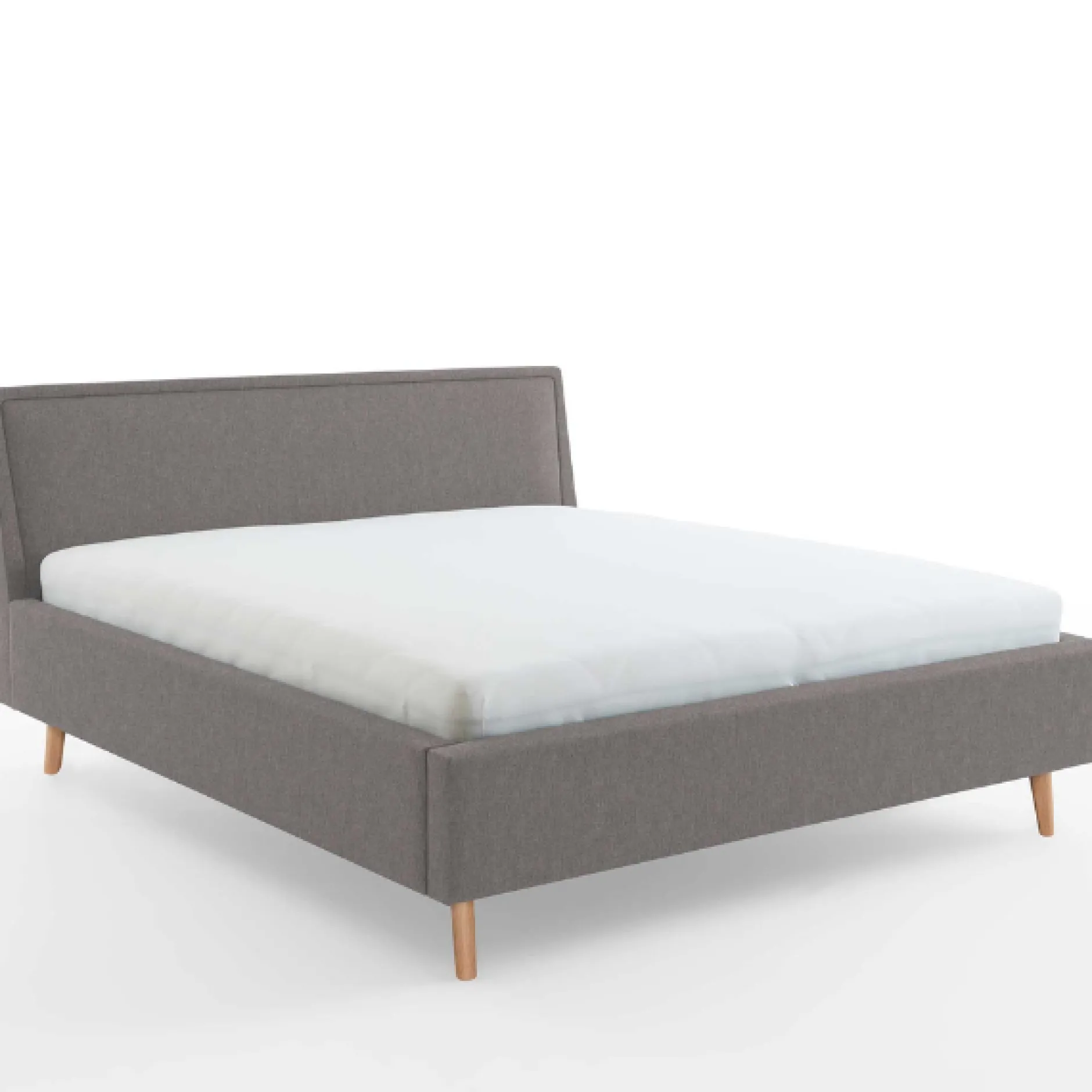 Doppelbett Estee 180x200cm mit Stauraum - hellgrau/ocker