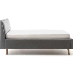 Doppelbett Estee 140x200 - grau/ocker