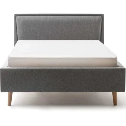 Doppelbett Estee 140x200 mit Stauraum - grau/ocker