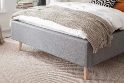 Doppelbett Estee 140x200 mit Stauraum - grau/ocker