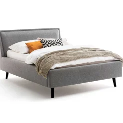 Doppelbett Estee 140x200 mit Stauraum - grau/schwarz