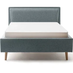 Doppelbett Estee 160x200 mit Stauraum - blau/Eiche