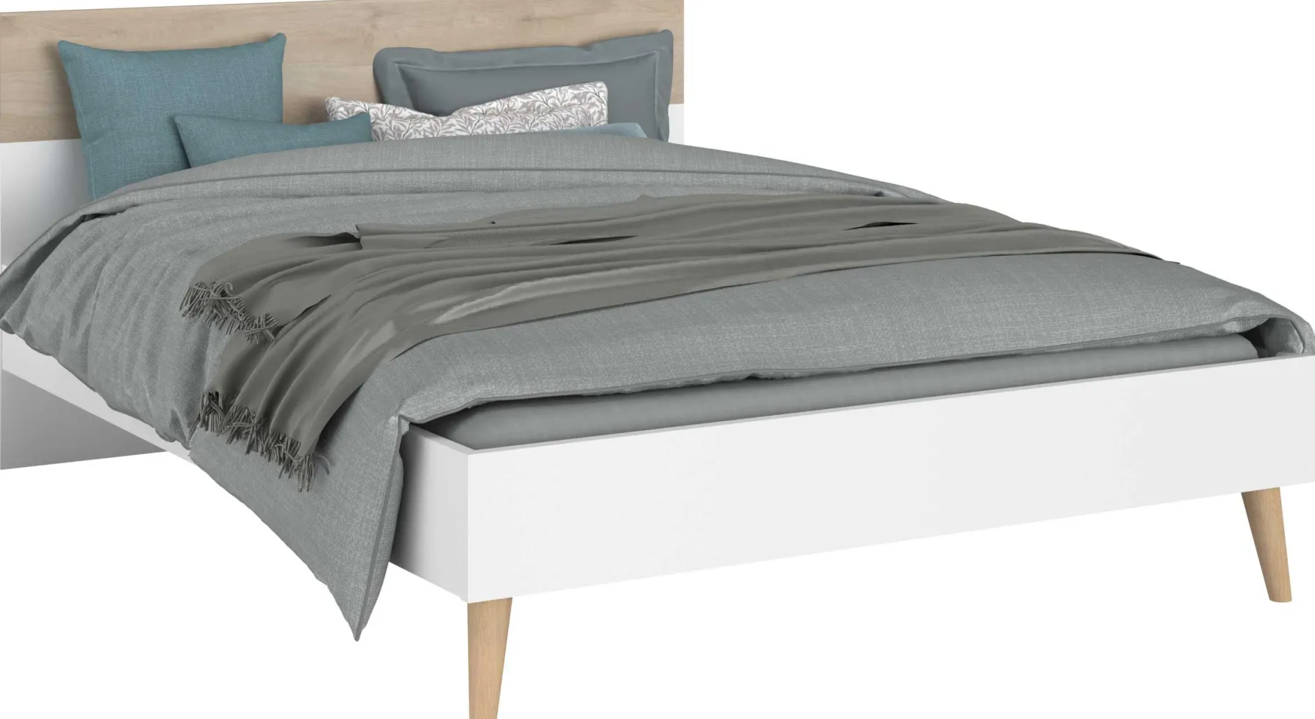 Doppelbett Hardy 160x200 - Molke/Eiche