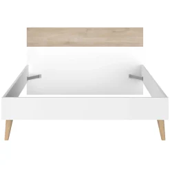 Doppelbett Hardy 140x190 - weiß/Eiche