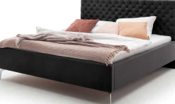 Doppelbett Janice mit Stauraum 180x200cm - schwarz