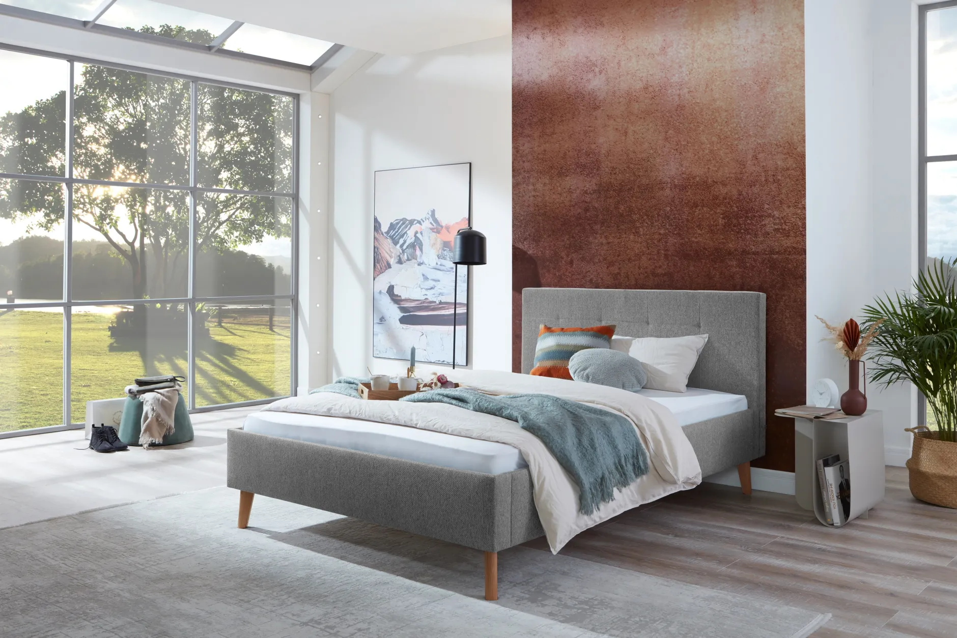 Doppelbett Jazz | 140 x 200 cm | Grau